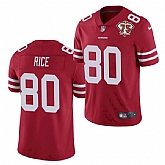 Nike 49ers 80 Jerry Rice Red 75th Anniversary Vapor Untouchable Limited Jersey Dzhi,baseball caps,new era cap wholesale,wholesale hats